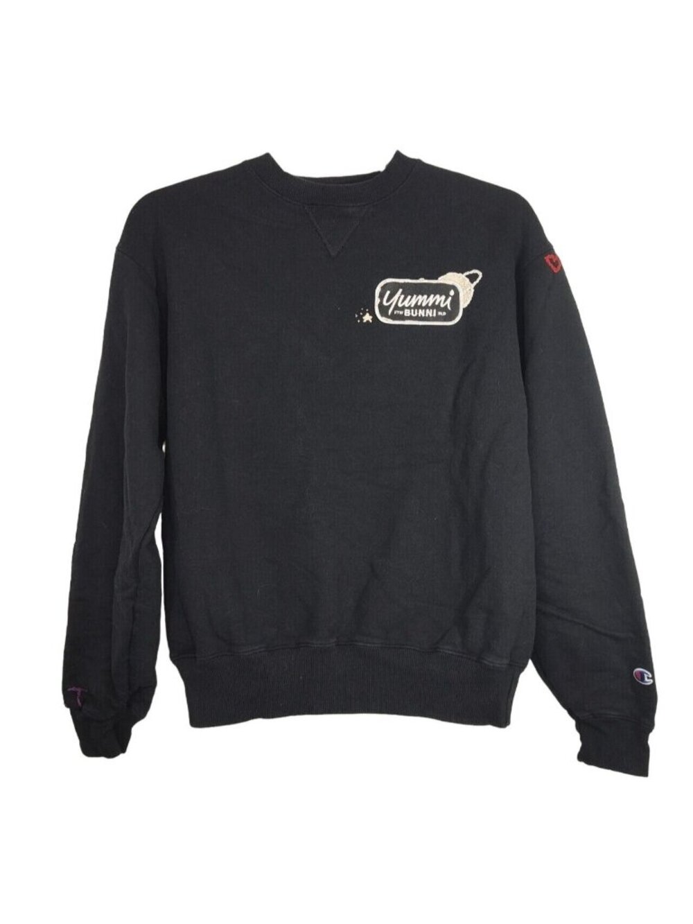 Champion Black Sweatshirt Women Men Size M Yummi Bunni Logo